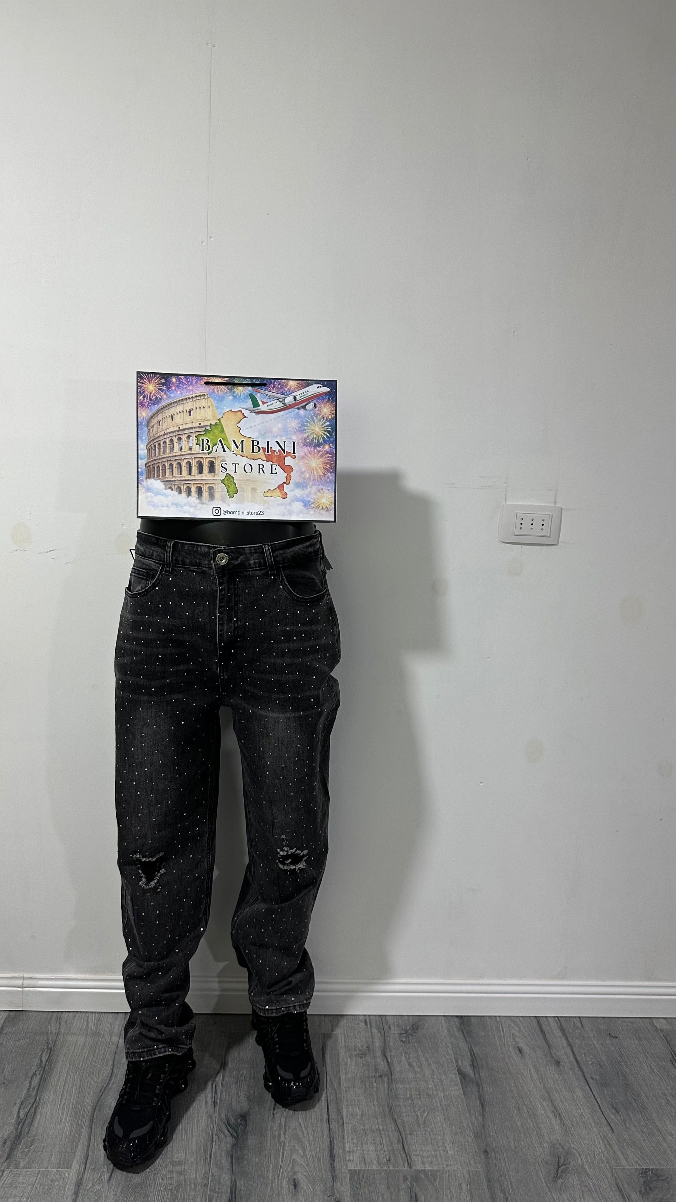 JEANS BLACK BRILLO