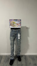 JEANS FLARE BRILLO CELESTE